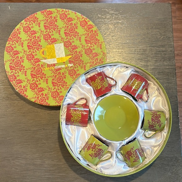 Yedi Houseware Other - {Yedi Houseware} boho floral Nouveau Floral Cup & Saucer for 6